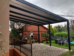 POLLARD selbsttragende Aluminium-Pergola, XXL Große, mit Polycarbonat