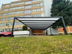 POLLARD selbsttragende Aluminium-Pergola, XXL Größe, mit Polycarbonat