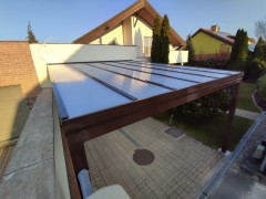 POLLARD selbsttragende Aluminium-Pergola, XXL Große, mit Polycarbonat