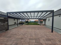 POLLARD selbsttragende Aluminium-Pergola, XXL Größe, mit Polycarbonat